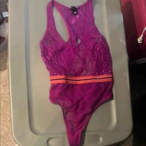 Victoria's Secret Purple Lace Bodysuit
